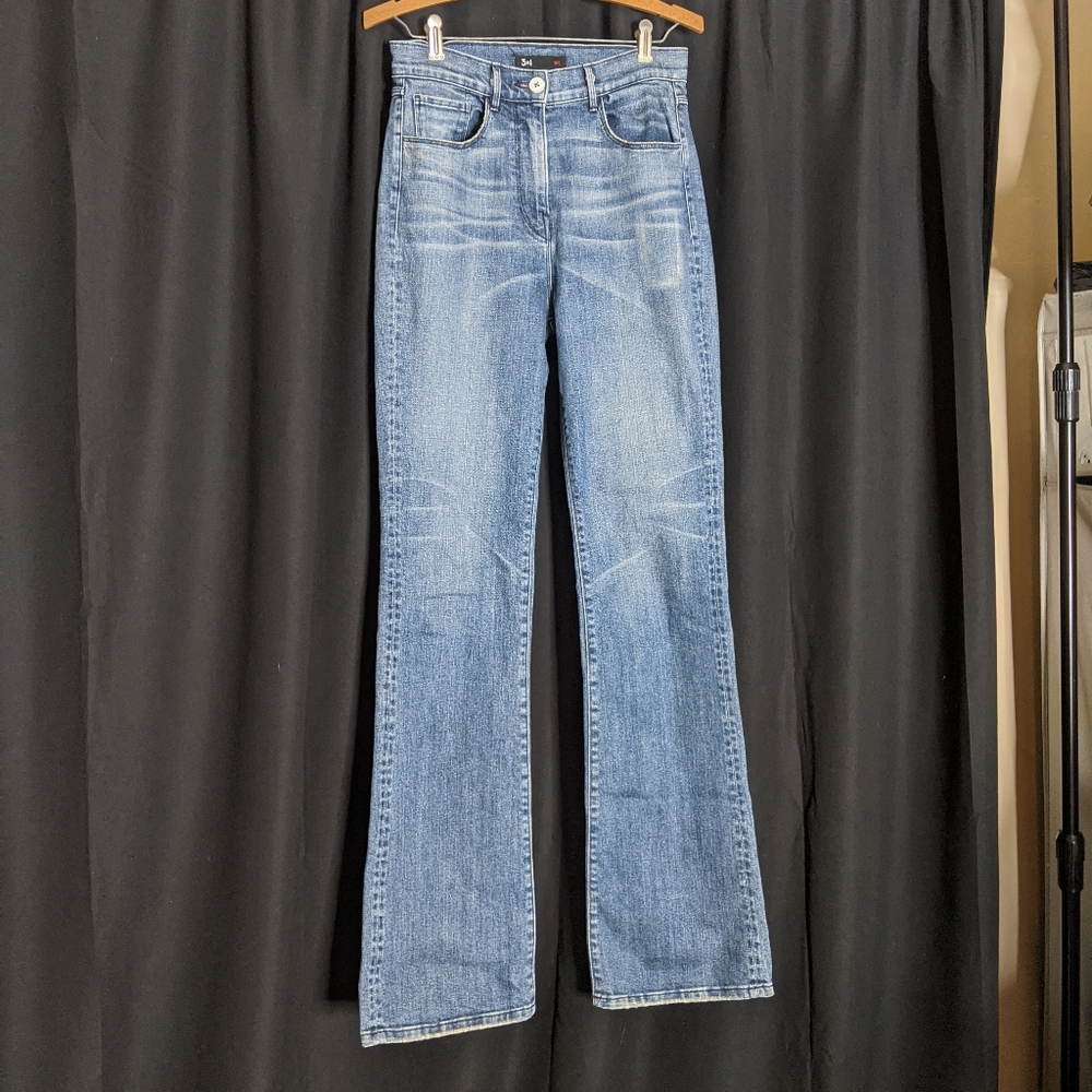 3x1 blue denim 5-pocket flared jeans